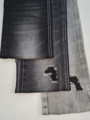 खरीदें 13OZ भारी वजन सुपर-सॉफ्ट कॉटन पॉलिएस्टर ब्लैक/ब्लैक डेनिम फ़ैब्रिक जींस के लिए online manufacture