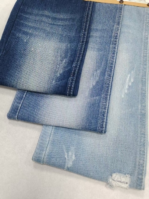 खरीदें गैर-स्ट्रेच कॉटन पॉलिएस्टर 9.7oz डेनिम फैब्रिक डार्क इंडिगो टवील स्टाइल जींस के लिए online manufacture