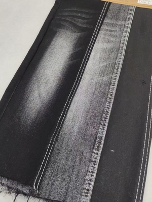 खरीदें 9.6oz ब्लैक/ब्लैक यार्न क्रॉस स्लब 75% कॉटन हाई स्ट्रेच डेनिम फ़ैब्रिक, जींस के लिए 10+10/16*55 कंस्ट्रक्शन के साथ online manufacture