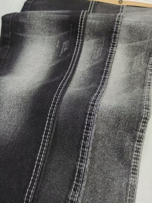 खरीदें सुपर-सॉफ्ट टवील स्टाइल ब्लैक/ब्लैक 11.2oz स्ट्रेच डेनिम फैब्रिक कम सिकुड़न 8*16/70 कंस्ट्रक्शन JSD3191A जींस के लिए online manufacture