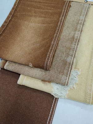 खरीदें 14oz Heavy Weight dark khaki Color Twill Style Denim Fabric 7*6 Construction Woven JSD3047F For Jeans online manufacture