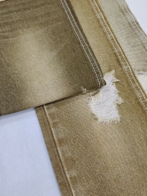 खरीदें 14oz heavy weight Light Green Color Twill Style Denim Fabric 7*6 construction Woven JSD3047M For winter jeans online manufacture