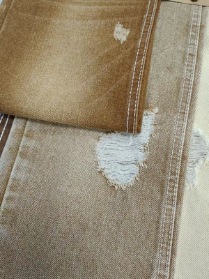 खरीदें भारी वजन 12.6oz खाकी रंग ट्विल स्टाइल डेनिम फैब्रिक 7*7 निर्माण के साथ पुरुषों की जींस के लिए online manufacture