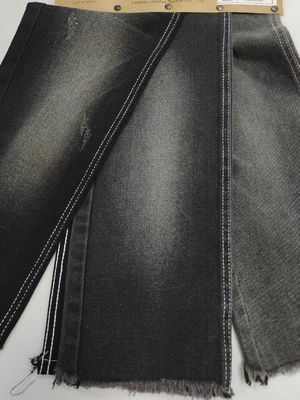 खरीदें 11.2oz 60%Cotton Denim Fabric 7S BLACK/BLACK For Youth Denim Pants online manufacture