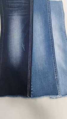 खरीदें Soft siro  10.4oz Elastic Dark indigo with full width 158-160cm construction 10+10*16/70/75TR Denim fabric  JSD3405 for jeans online manufacture