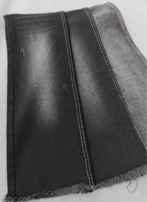 खरीदें 10oz Medium elastic Black/Black right twill with full width 180cm construction 8*10/40+75 Denim fabric  JSD3078A for jeans online manufacture