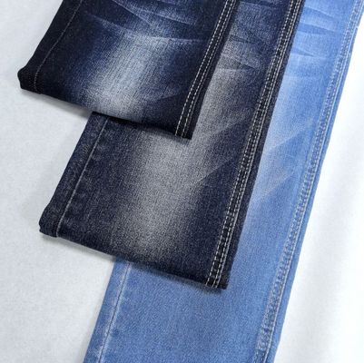 Warp Slub Cotton Spandex Dark Blue Jean Fabric 8.6oz यार्न रंगीन पैटर्न