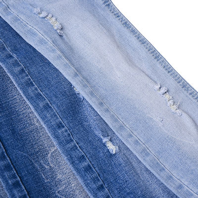ट्विल कॉटन पॉलिएस्टर स्पैन्डेक्स डेनिम कपड़े QY039-4 8.7Oz