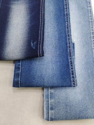 कमजोर खिंचाव कपास पॉलिएस्टर डार्क इंडिगो डेनिम कपड़े JSD3037 9.6OZ