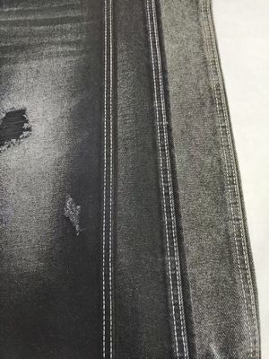 सुपर-नरम भारी वजन कपास पॉलिएस्टर काले डेनिम कपड़े के साथ 180CM पूर्ण चौड़ाई JSD3172A 13oz