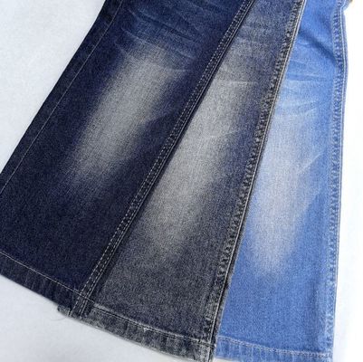 175 सेमी चौड़ाई सांस लेने योग्य स्ट्रेच 99 कॉटन गहरा नीला डेनिम 8.6oz
